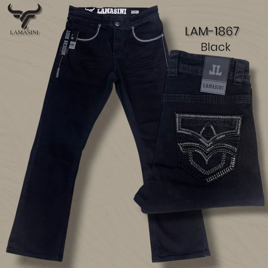 Men's Boot Cut Western Jeans – Stretch Denim Cowboy Pants