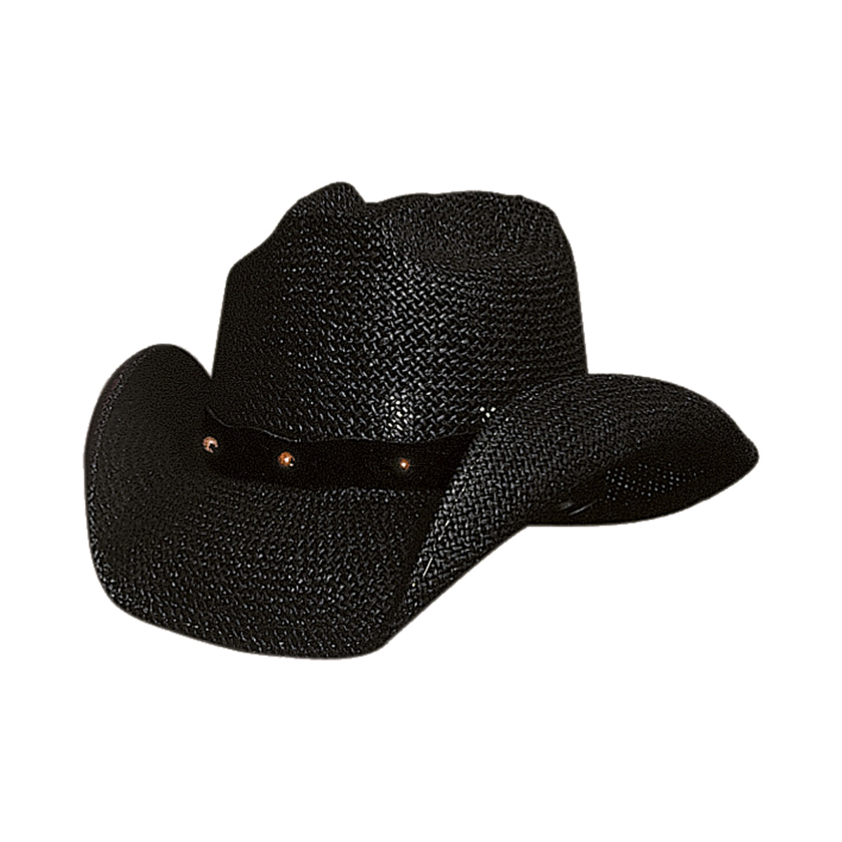 Bullhide AFTER PARTY Sea Grass Cowboy Straw Hat - Black