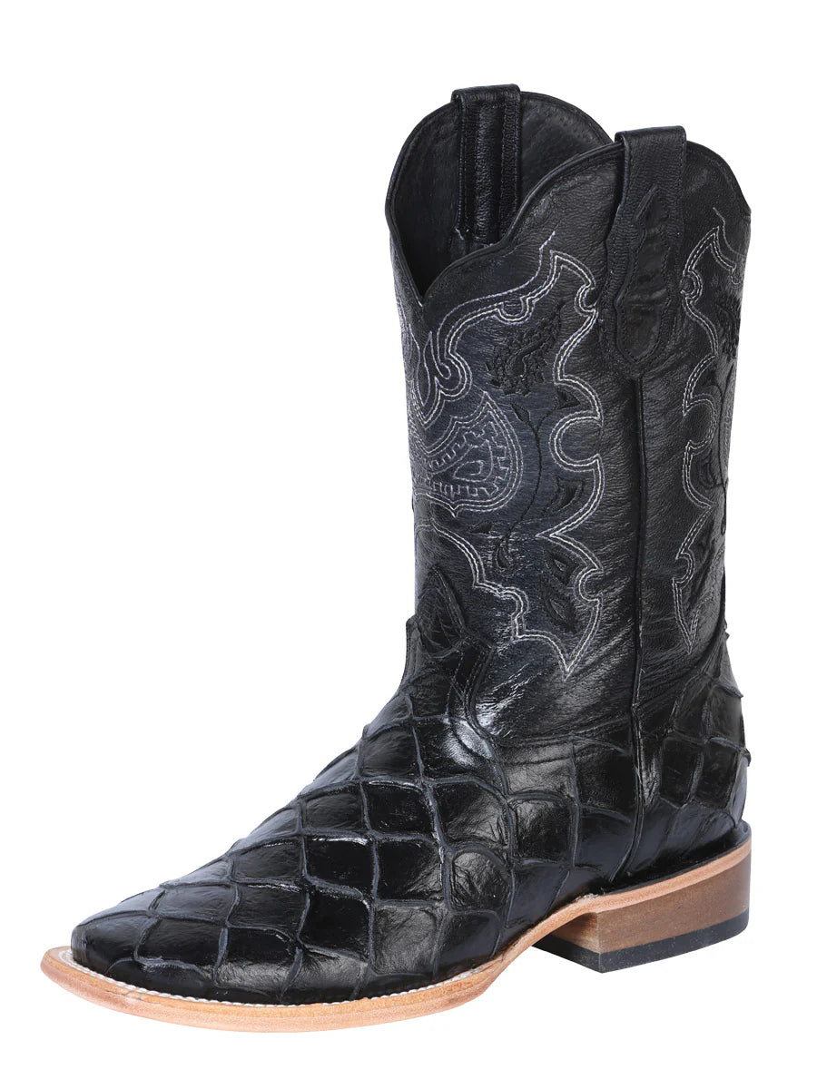 El General Rodeo Boot–Imitation Pirarucu–Black 41792