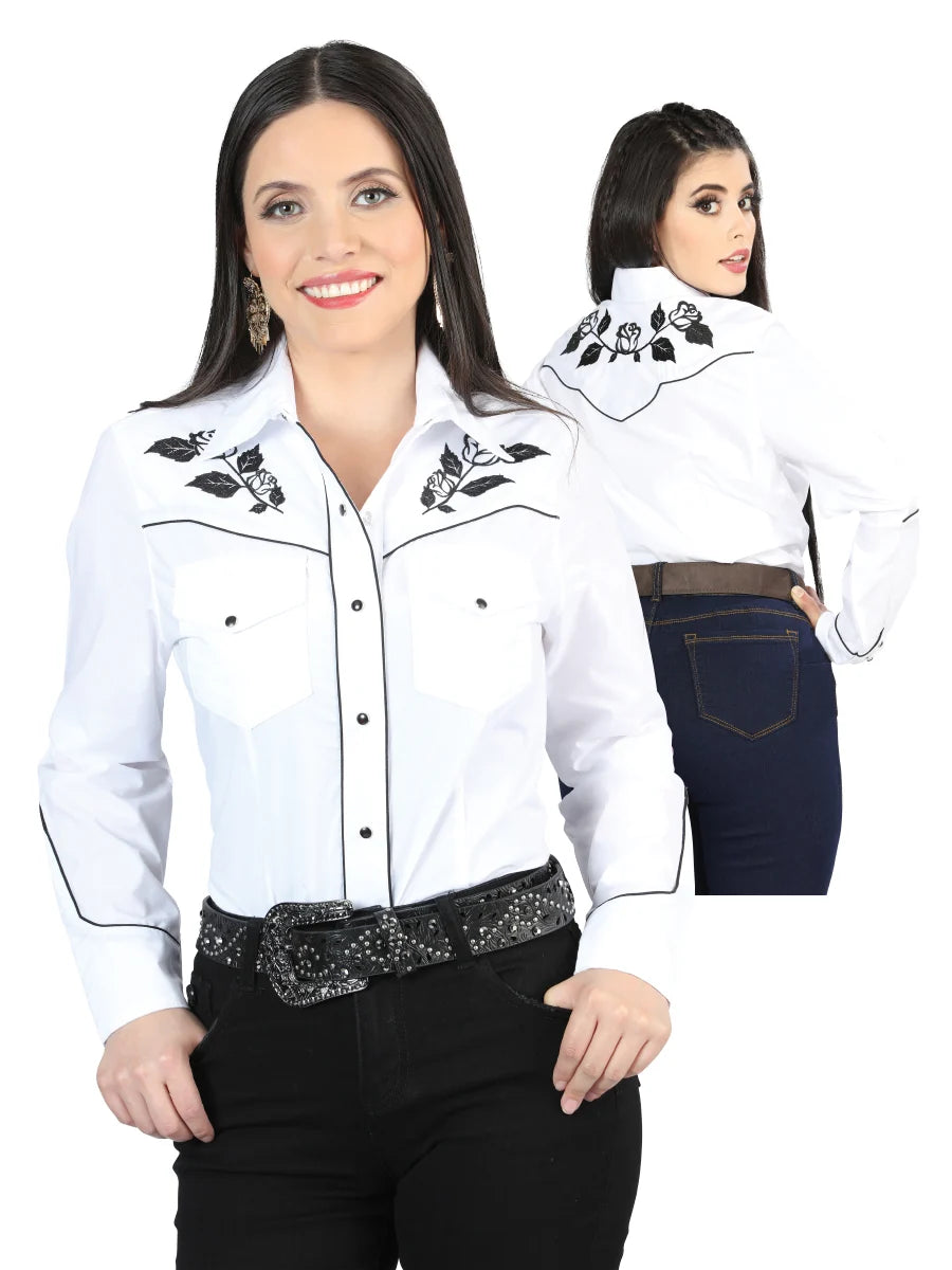 Centenario Womens  White Embroidered Shirt 42970