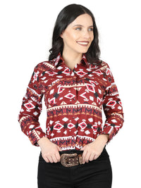 El General Women - Casual Long-Sleeve Shirt Red 44422