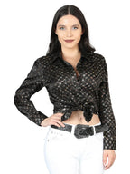 El General Women  Black/Gold Casual Long-Sleeve Shirt 44558