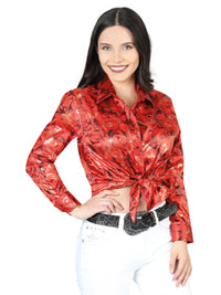 El General Women  Red Casual Long-Sleeve Shirt 44597