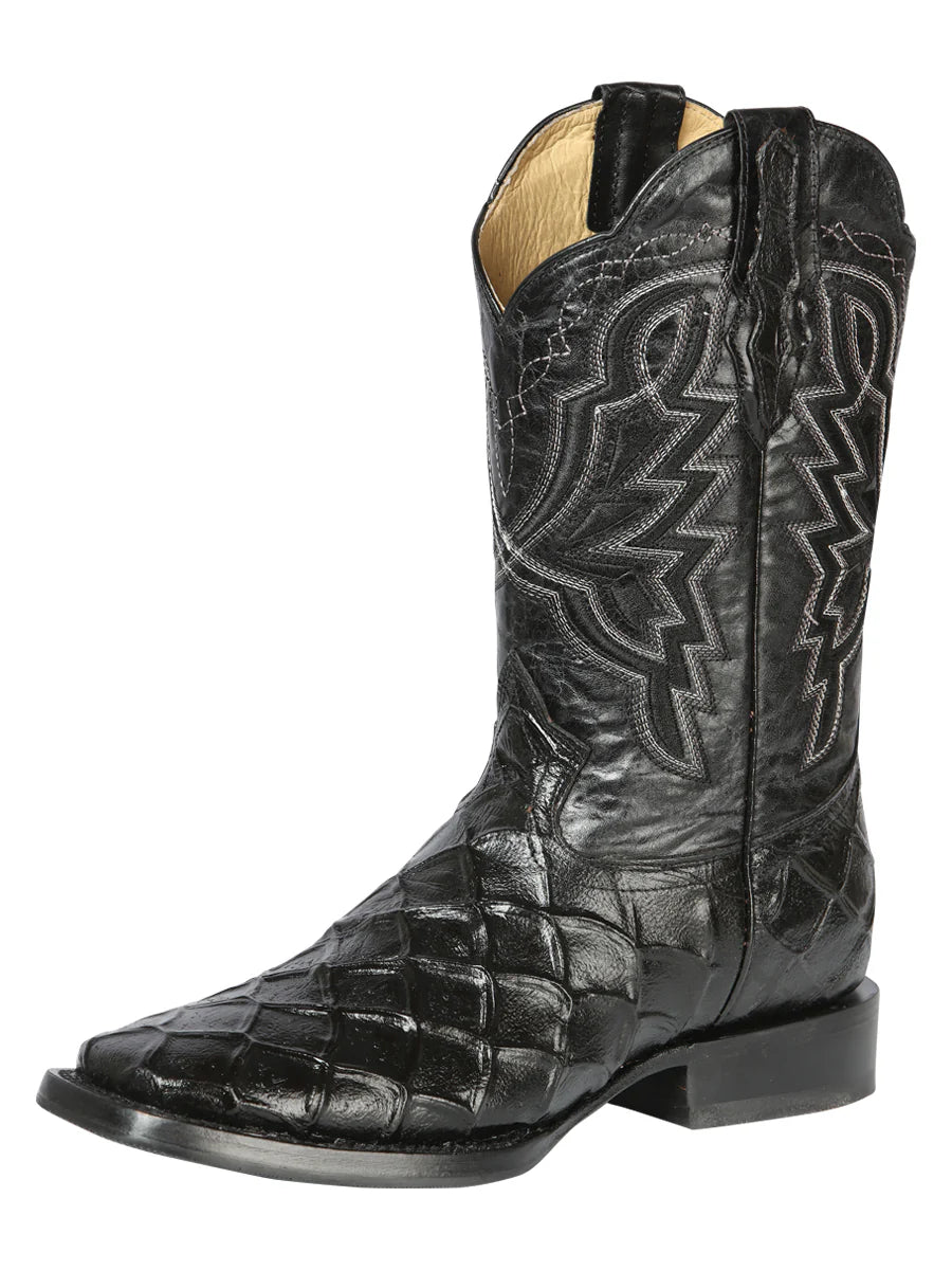 El General Rodeo Boot–Imitation Pirarucu–Black 44663