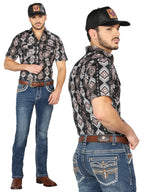 Men's Boot Cut Western Jeans – Stretch Denim Cowboy Pants - Dark Blue 44970