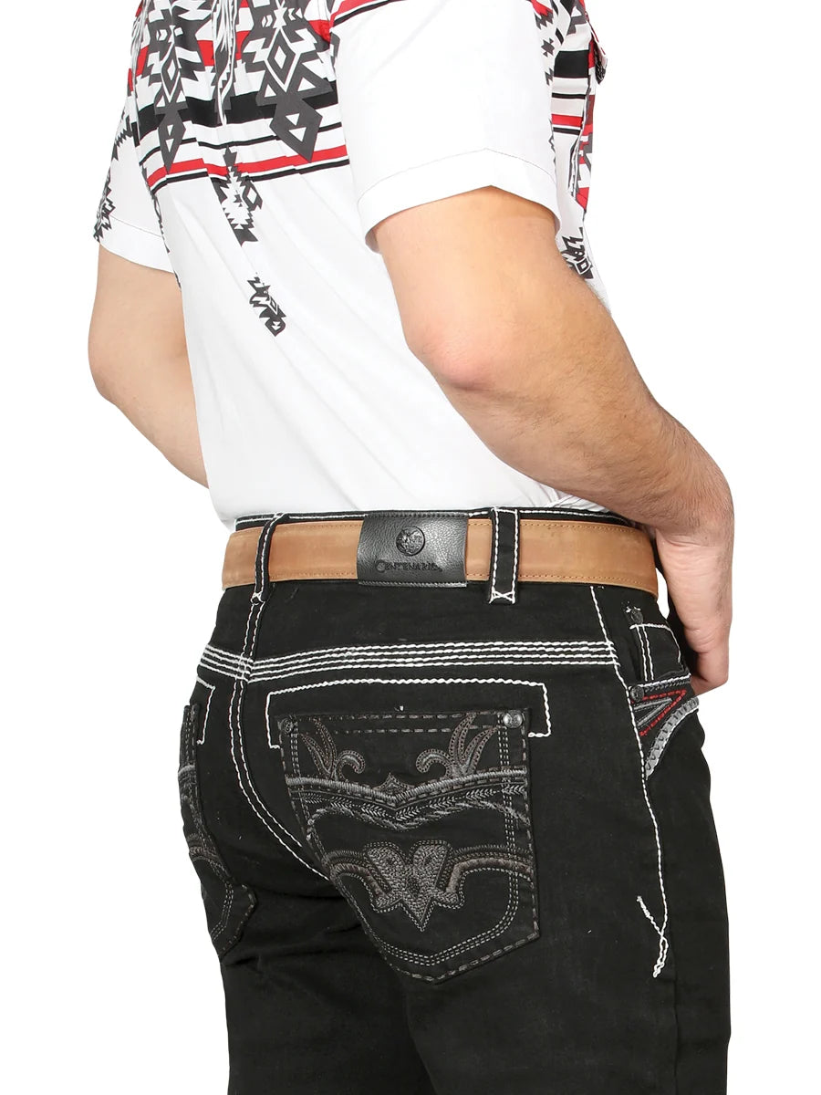 Men's Boot Cut Western Jeans – Stretch Denim Cowboy Pants - Black 44972
