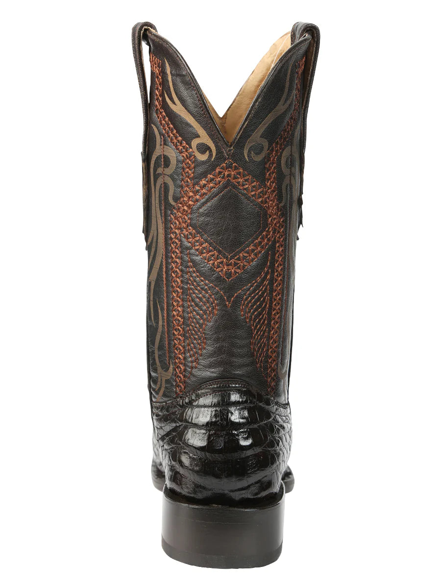 El General Men's Exotic Caiman Belly Cowboy Boots–Brown 45079