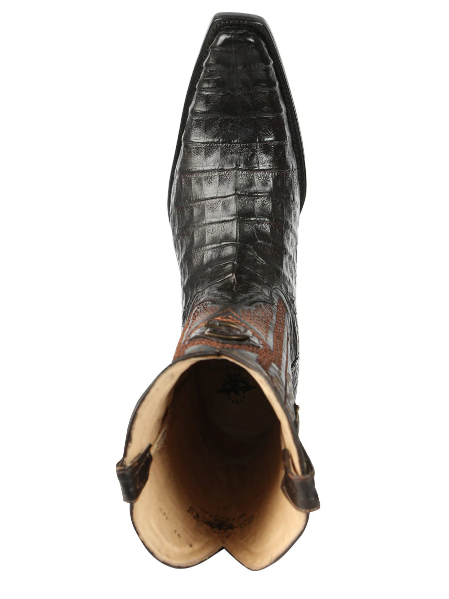 El General Men's Exotic Caiman Belly Cowboy Boots–Brown 45079