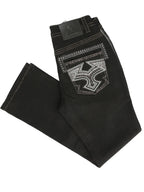 Men's Boot Cut Western Jeans – Stretch Denim Cowboy Pants - Black 45311