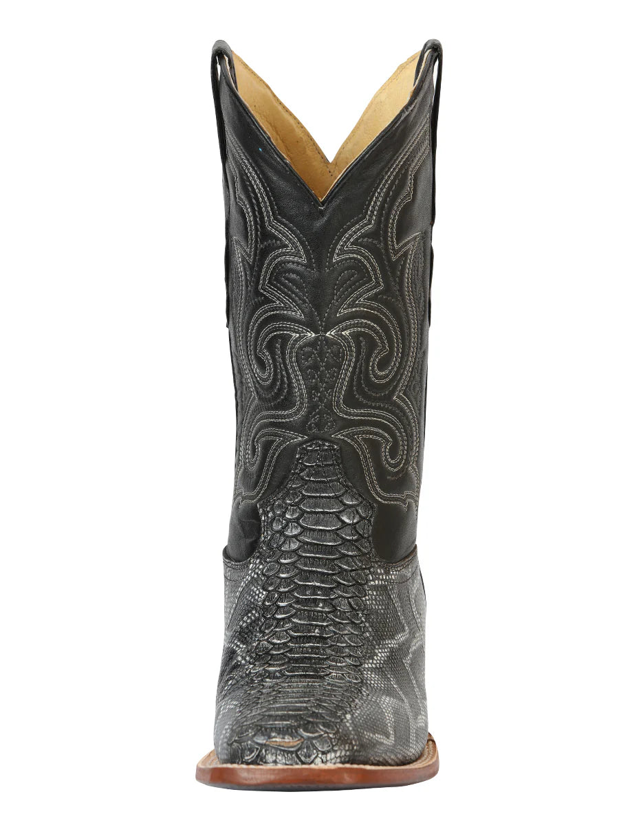 El General Men's Phyton Imitation Rodeo Boots–Gray 45432