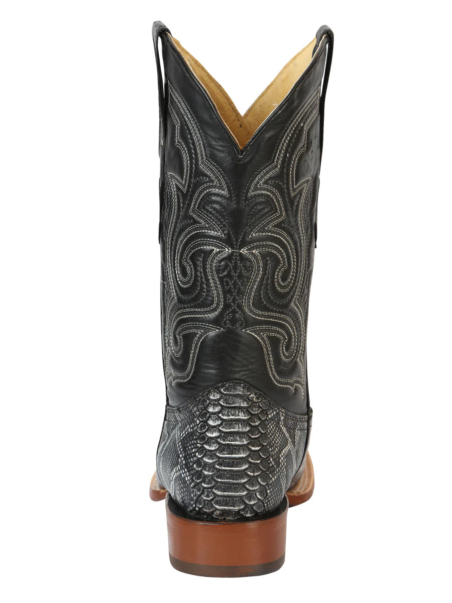 El General Men's Phyton Imitation Rodeo Boots–Gray 45432