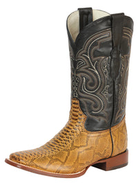 El General Men's Phyton Imitation Rodeo Boots–Honey 45434