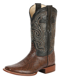 El General Men's Phyton Imitation Rodeo Boots–Brown 45437