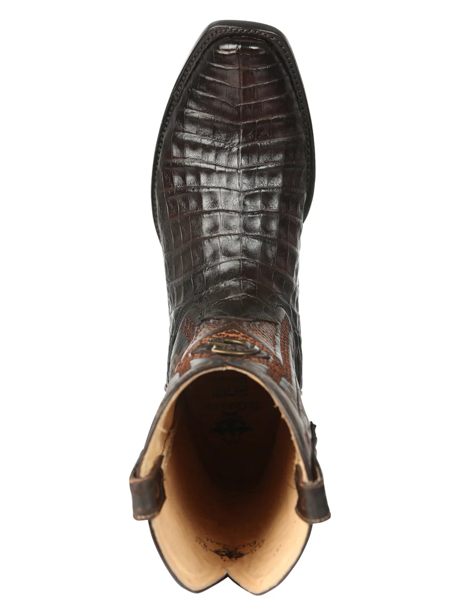 El General Men's Exotic Caiman Belly Cowboy Boots–Brown 45519