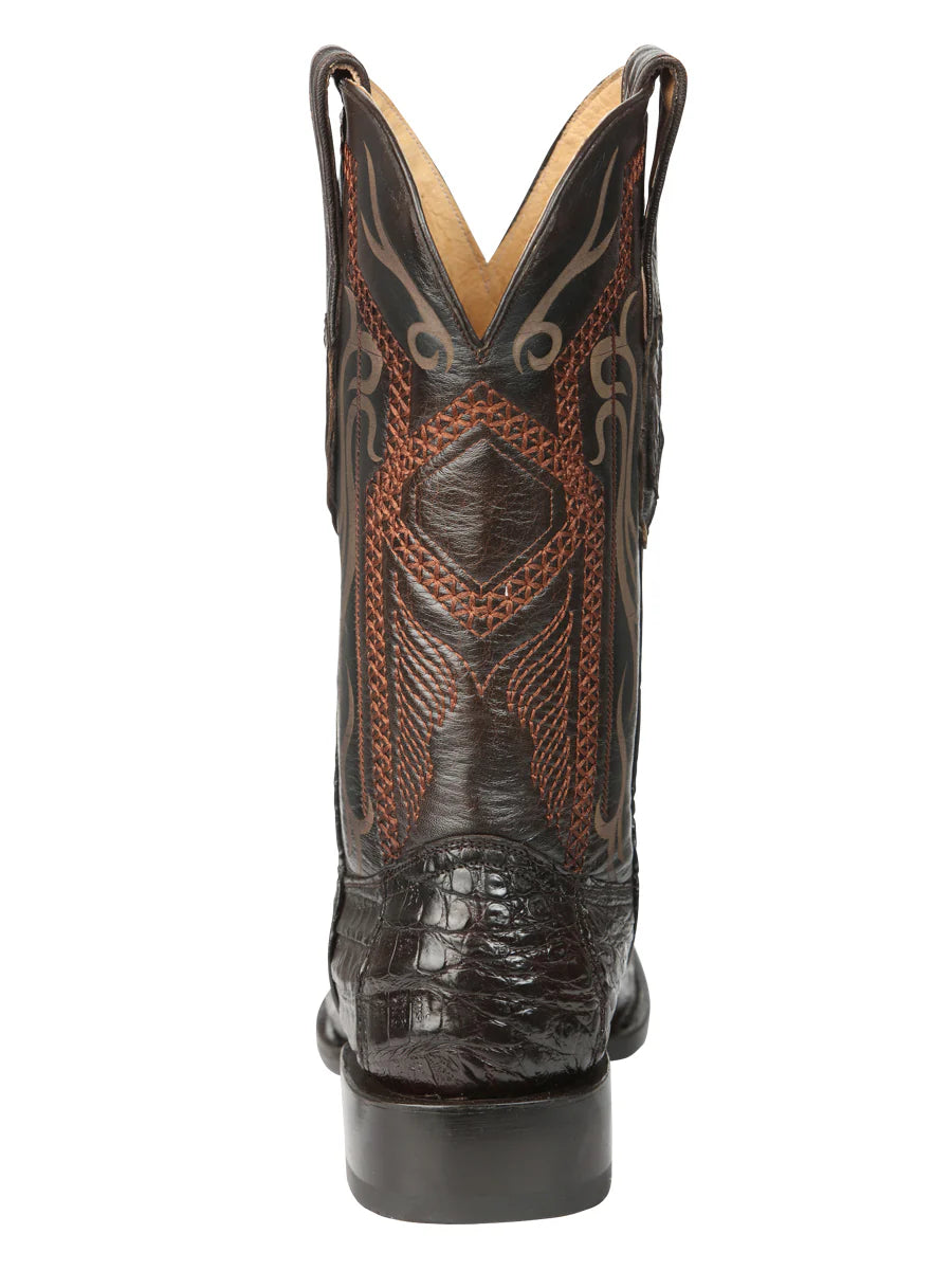 El General Men's Exotic Caiman Belly Cowboy Boots–Brown 45519