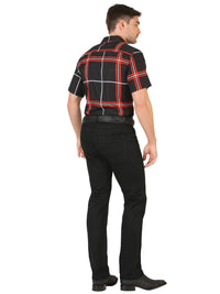 Men's Boot Cut Western Jeans – Stretch Denim Cowboy Pants -  Black 45540