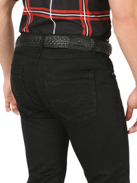 Men's Boot Cut Western Jeans – Stretch Denim Cowboy Pants -  Black 45540