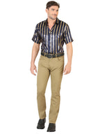 Men's Boot Cut Western Jeans – Stretch Denim Cowboy Pants - Khaki 45542