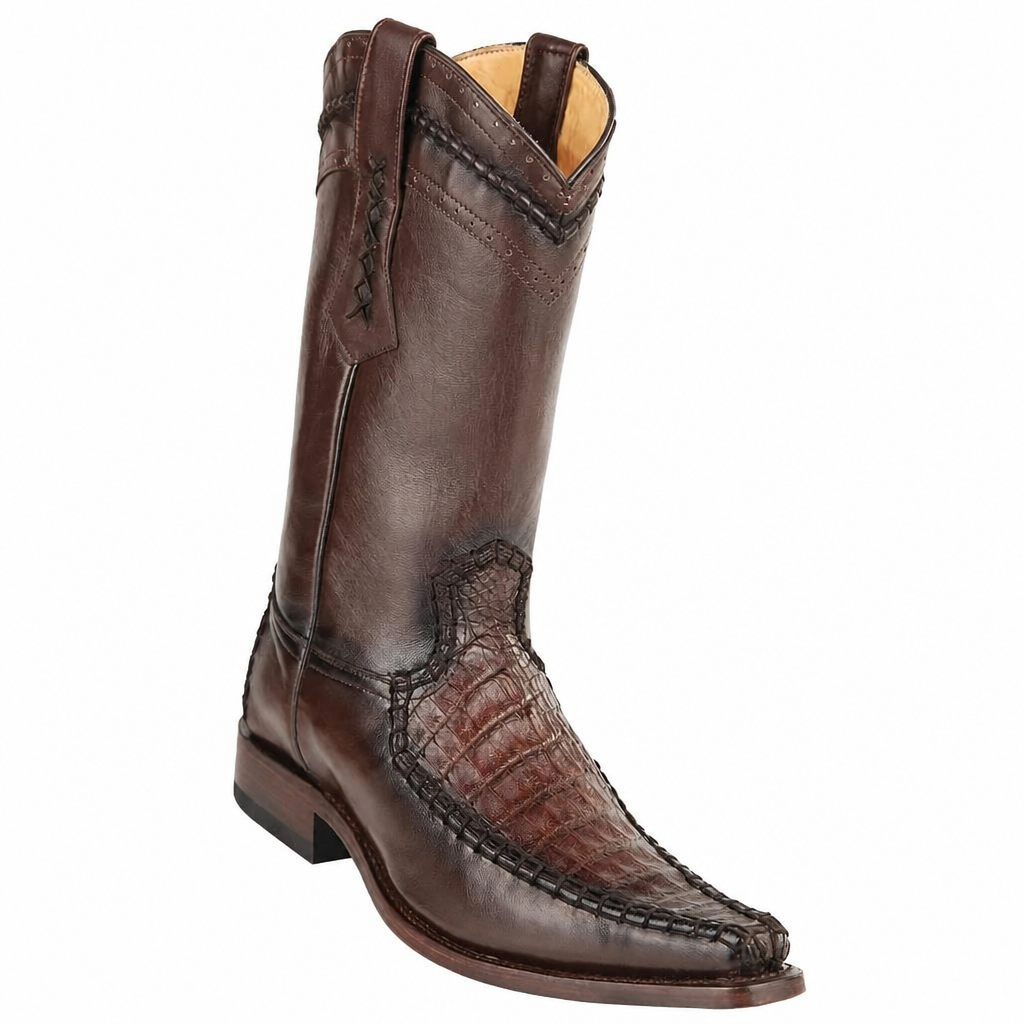 White Diamonds Men's Genuine Crocodile 400 Square Toe Cowboy Boots – Brown