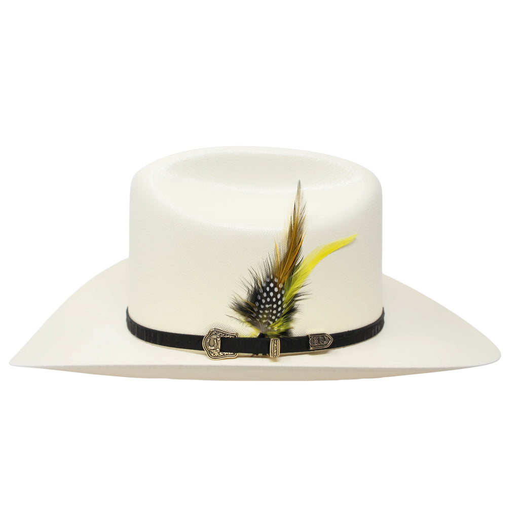 Men’s Tombstone 1000X Johnson Style Shantung Straw Cowboy Hat Tall Crown