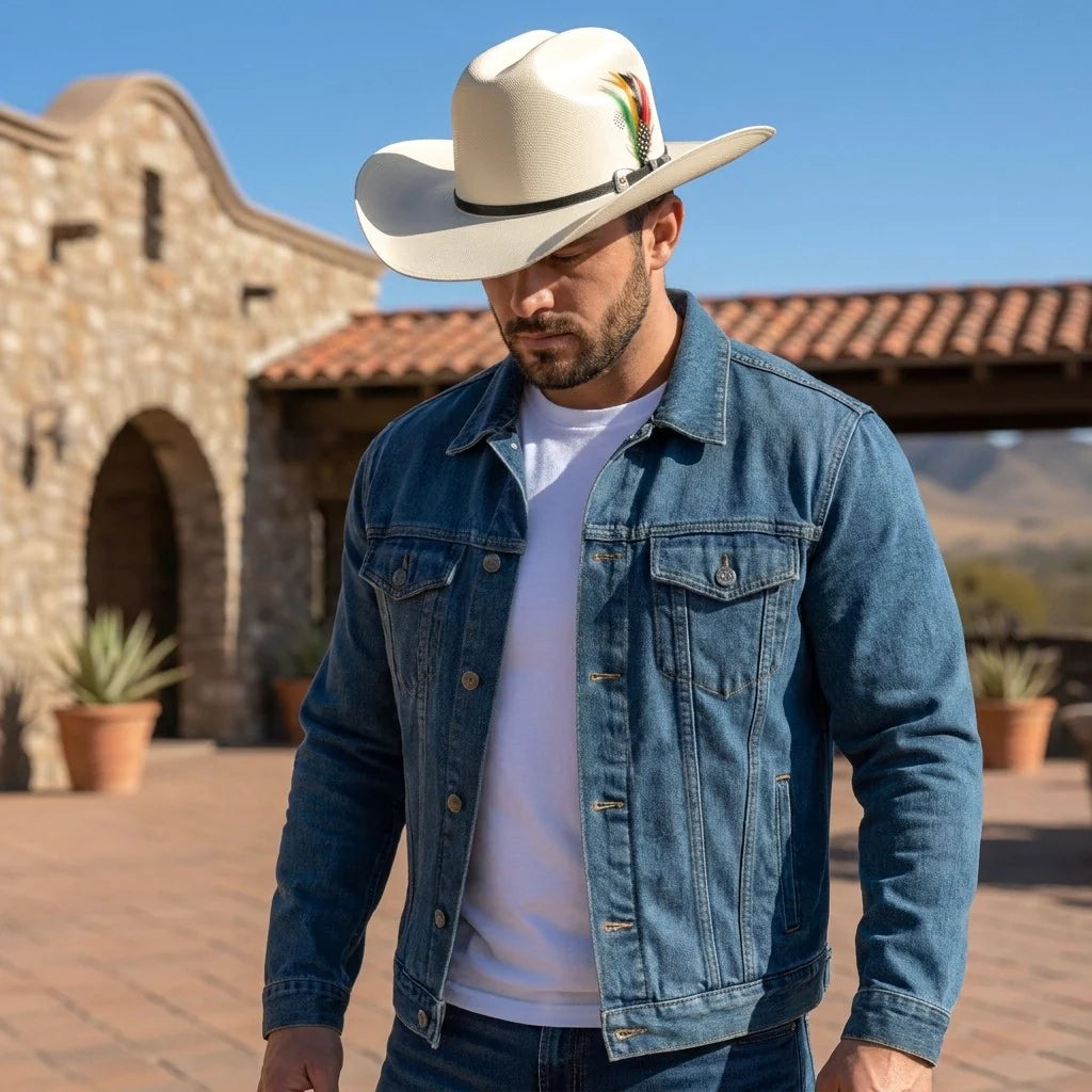 Men's Sombrero Morcon 1000X Sinaloa Style Western Cowboy Straw Hat