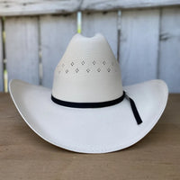 Tombstone 100X Sonora Flower Style Western Cowboy Shantung Straw Hat - Tall Crown