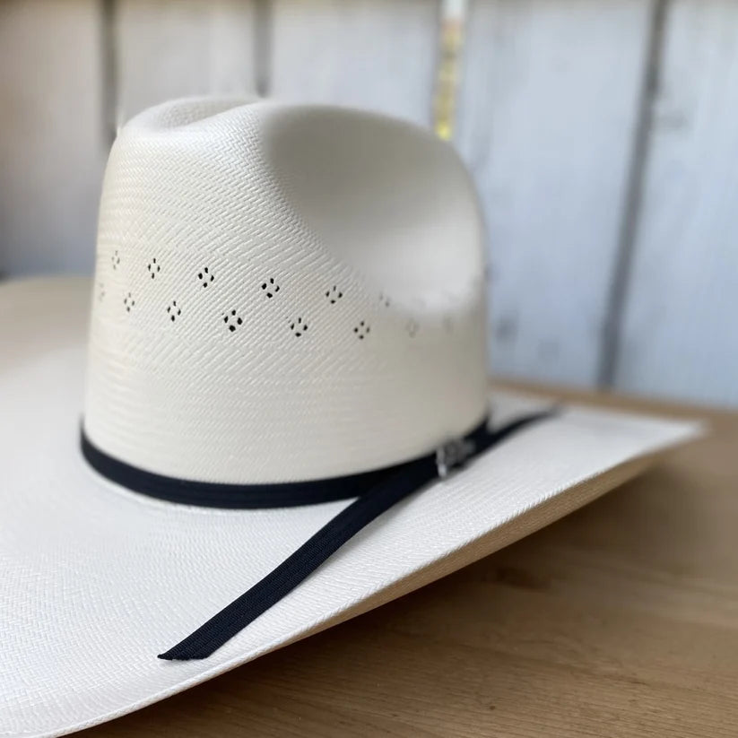 Tombstone 100X Sonora Flower Style Western Cowboy Shantung Straw Hat - Tall Crown