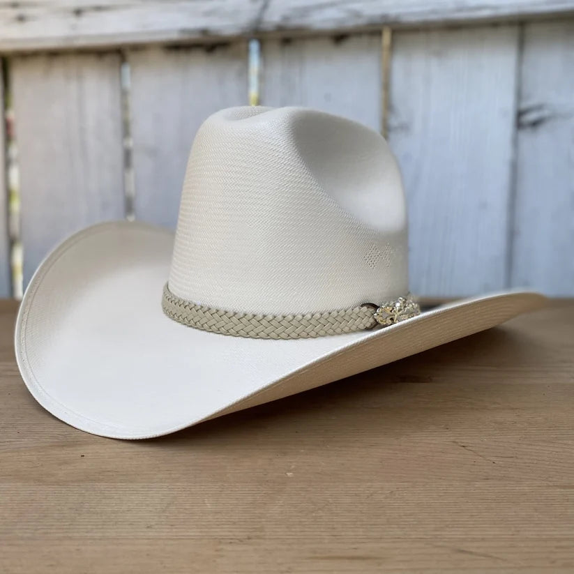 Tombstone 100X Sonora Style Western Cowboy Shantung Straw Hat - Tall Crown