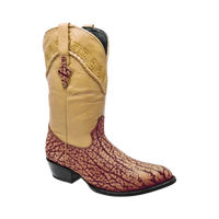 White Diamonds Men's Bull Neck Leather Round Toe Cowboy Boots – Sand