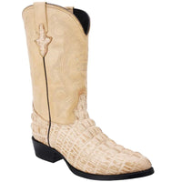 White Diamonds Men's Crocodile Print Round Toe Cowboy Boots – Orix