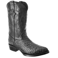 White Diamonds Men's Anteater Print Round Toe Cowboy Boots – Black