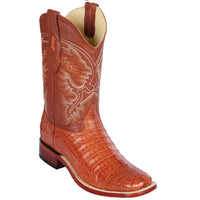 White Diamonds Men's Crocodile Belly Print Square Toe Rodeo Cowboy Boots – Honey