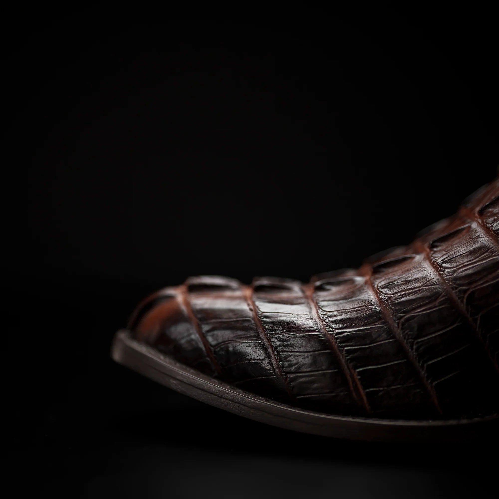 Rodeo Cartie Caiman Tail Print J-Toe Cowboy Boots - Shedron