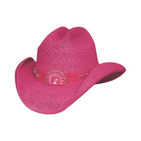Bullhide ITCHYGOONIE Toyo Straw Cowboy Hat - Fucshia
