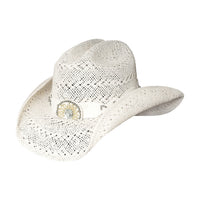 Bullhide ITCHYGOONIE Toyo Straw Cowboy Hat - White