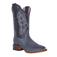 White Diamonds Men's Napa Leather Square Toe Rodeo Cowboy Boots – Dark Grey