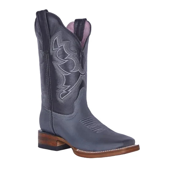White Diamonds Men's Napa Leather Square Toe Rodeo Cowboy Boots – Dark Grey