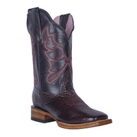 White Diamonds Men's Genuine Shark Square Toe Rodeo Cowboy Boots – Black Cherry