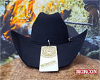 Men’s Morcon 20X Marlboro R-8 Style Western Cowboy Fur Felt Hat - Black