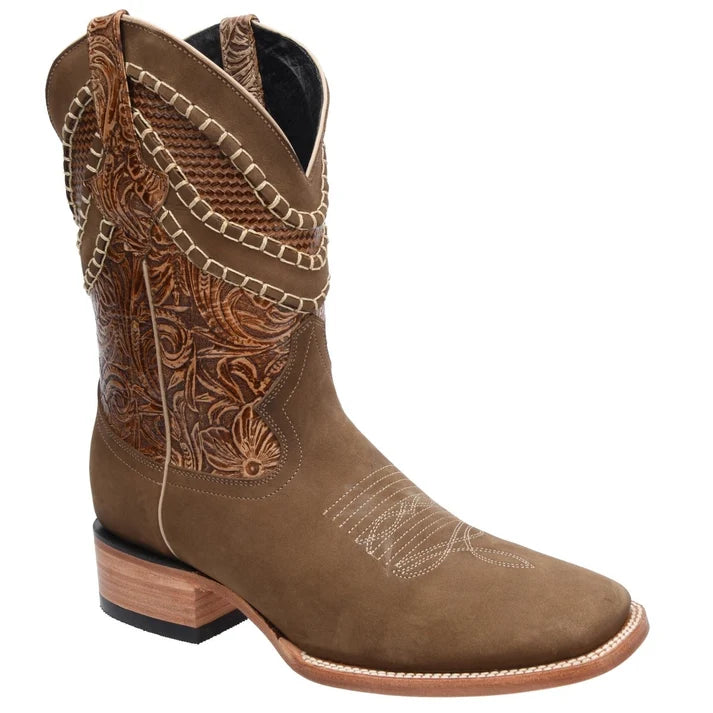 White Diamonds Men's Tooled Nubuck Square Toe Rodeo Cowboy Boots – Orix