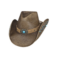 Bullhide AMNESIA Genuine Panama Cowboy Straw Hat - Brown