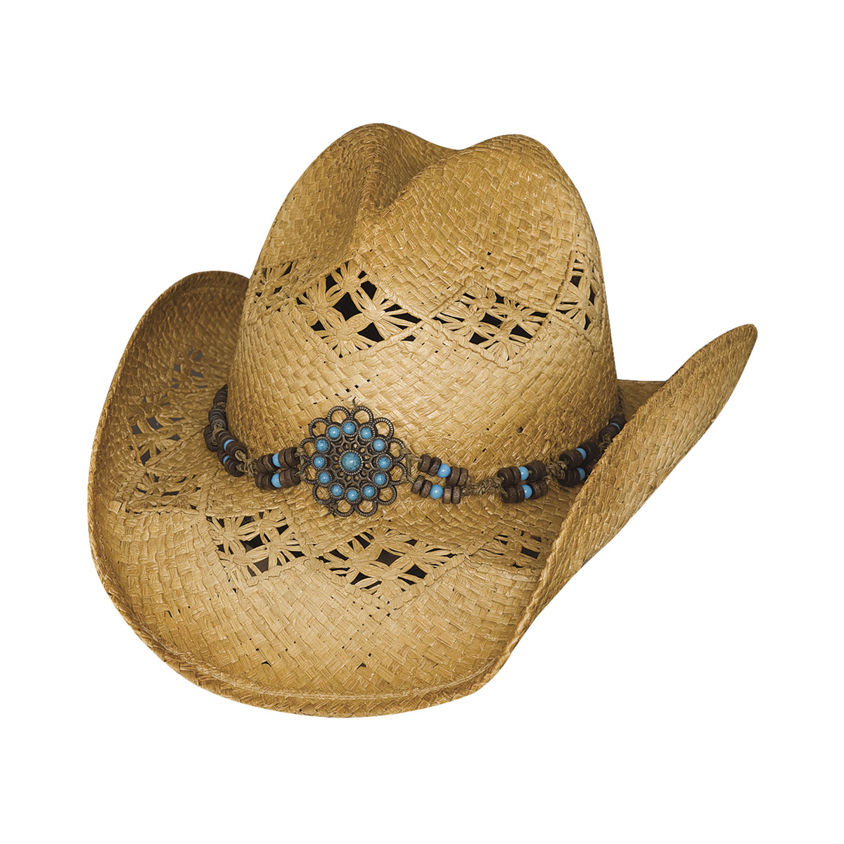 Bullhide TEQUILA SUNRISE Raffia Cowboy Straw Hat