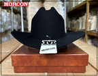 Morcon 200X El Diamante Sinaloa Style Western Cowboy Rabbit Fur Felt Hat - Black