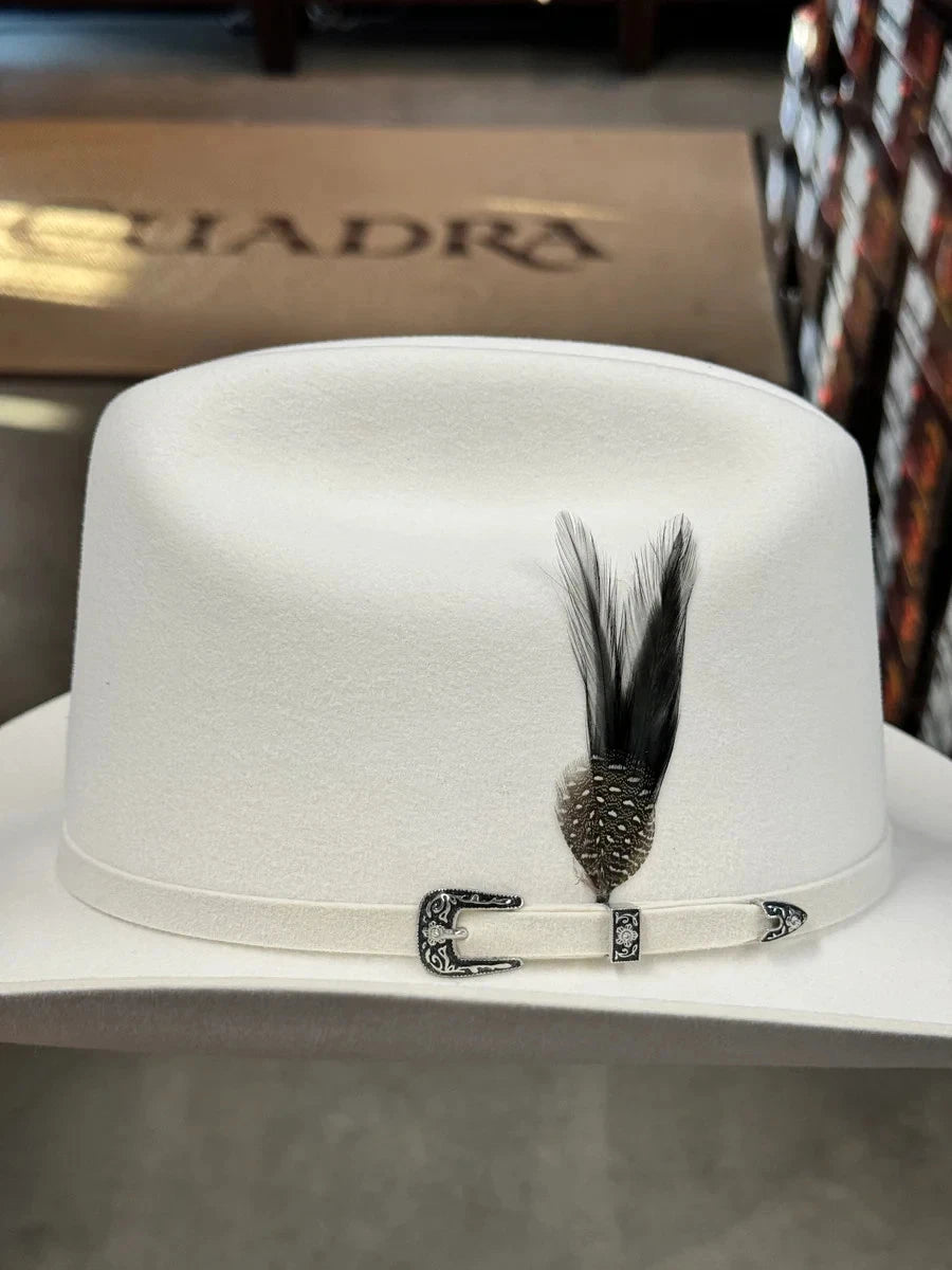 Texana Cuernos Chuecos 30X Sinaloa Style Beaver Felt Western Cowboy Hat - White