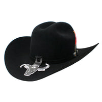 Texana Cuernos Chuecos 30X Sinaloa Style Beaver Felt Western Cowboy Hat - Black