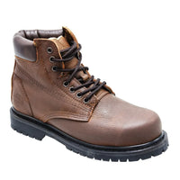 White Diamonds Men's Leather Lace-Up Work Boots – Brown