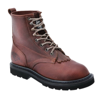 White Diamonds Men's Leather Lace-Up Work Boots – Brown