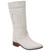 White Diamonds Women's Napa Leather Escaramuza Tall Riding Boots – Bone