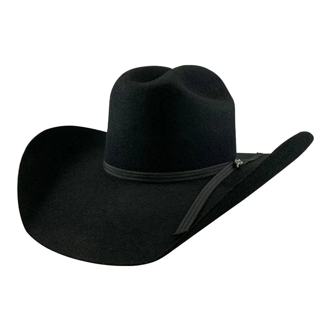 Texana Tombstone 10X Roper Style Western Cowboy Fur Felt Hat - Black