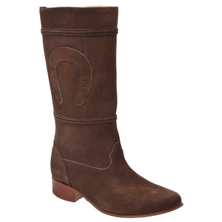 White Diamonds Women's Nubuck Escaramuza Tall Riding Boots – Brown